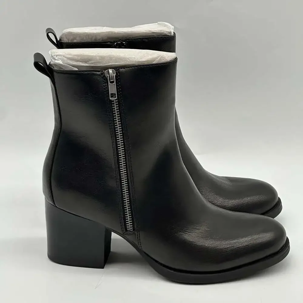 B.O.C. Born Concepts Boulder Black Faux Leather Zip-Up Bootie Women's Size 10M